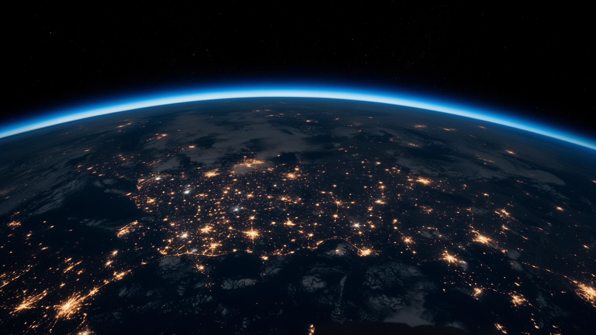Vue orbitale de la Terre représentant l'expertise immobilière mondiale
